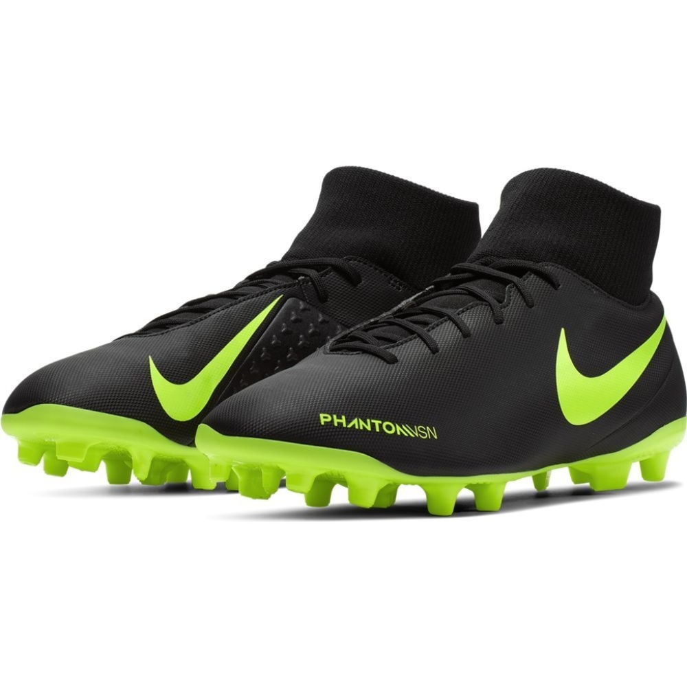 NIKE PHANTOM VSN DF FG Black Volt Soccer Cleats